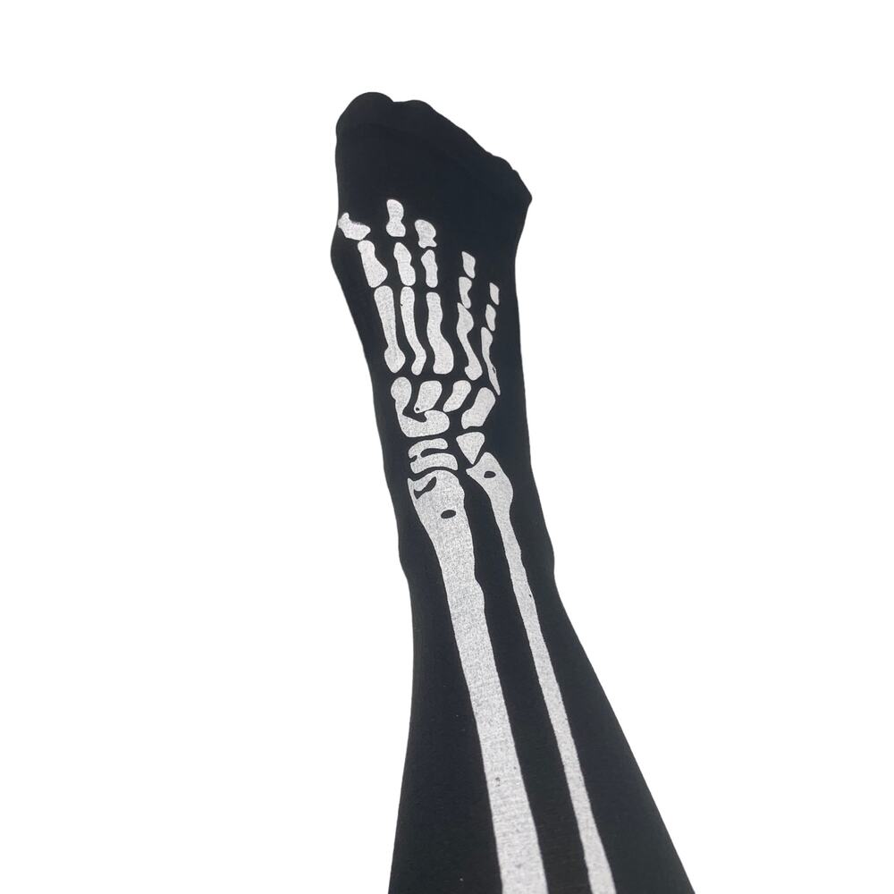 Skeleton Stockings NEW Black White Bones Emo Cute Knee High Sock Stocking - Picture 3 of 4